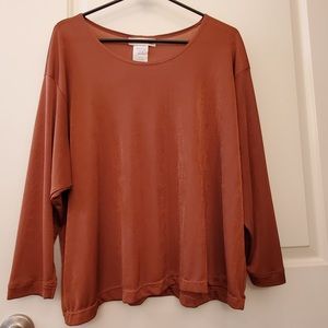 JUST MY STYLE Long Sleeve Scoop-Neck Shirt